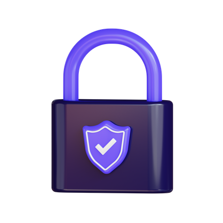 Secure Lock  3D Illustration