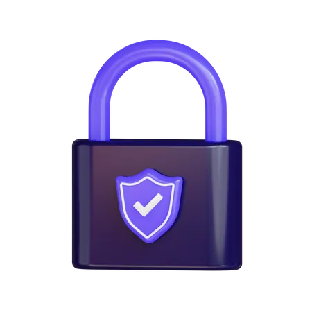 Secure Lock  3D Illustration