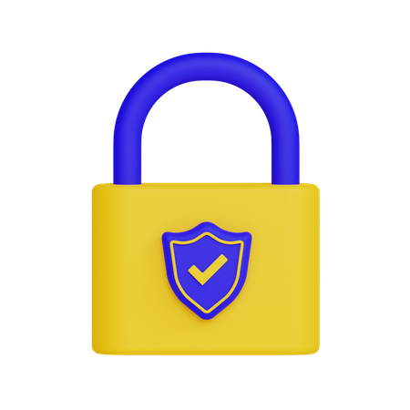 Secure Lock  3D Illustration