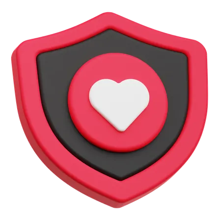 Secure Love  3D Icon