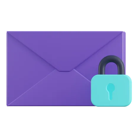 Secure Mail  3D Icon