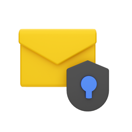 Secure Mail  3D Illustration