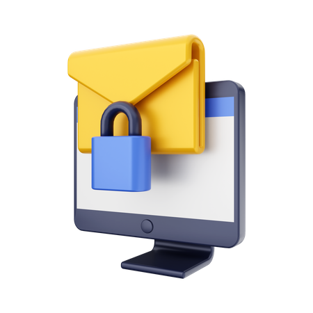Secure Mail 3D Illustration