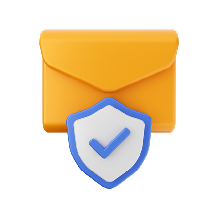 Secure Mail  3D Illustration