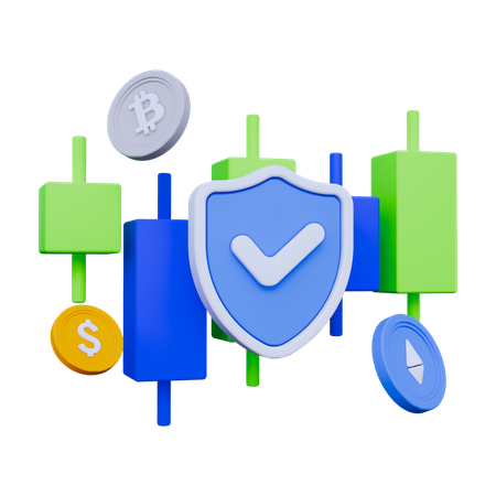 Secure Market  3D Icon