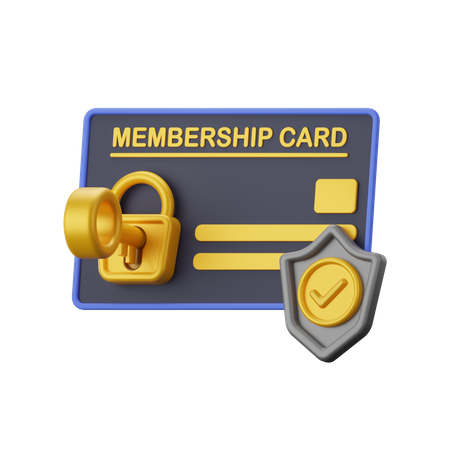 Secure Membership  3D Icon