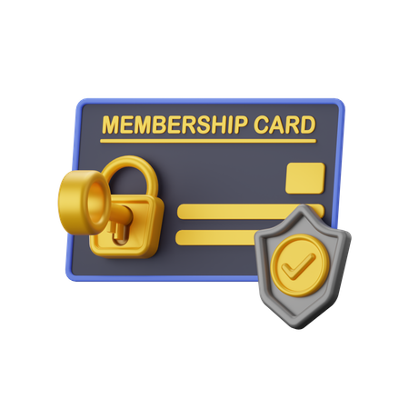 Secure Membership  3D Icon