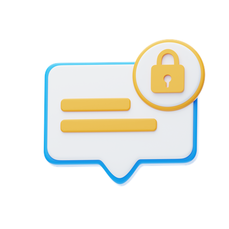 Secure Message  3D Icon