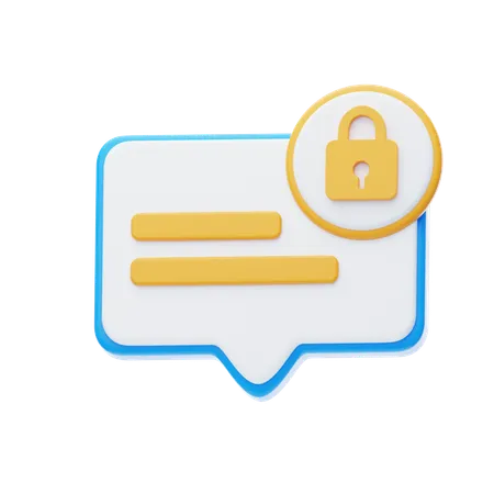 Secure Message  3D Icon