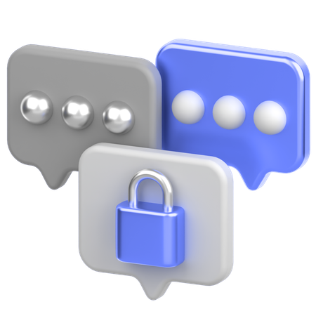 보안 메시지  3D Icon