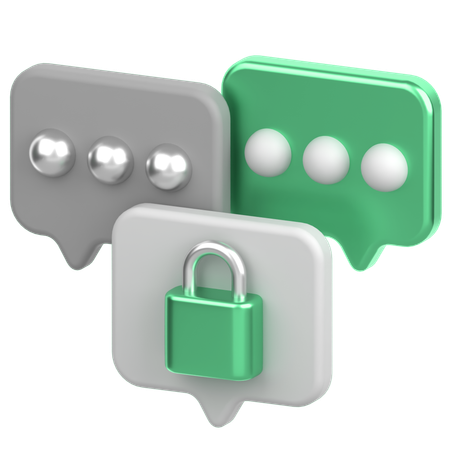 보안 메시지  3D Icon