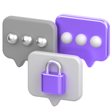 보안 메시지  3D Icon