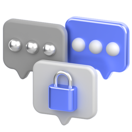 Secure Messages  3D Icon