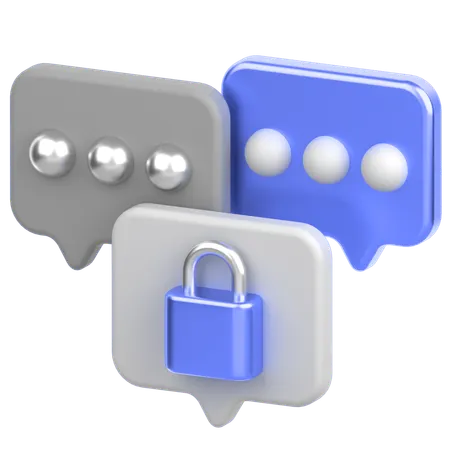 Secure Messages  3D Icon