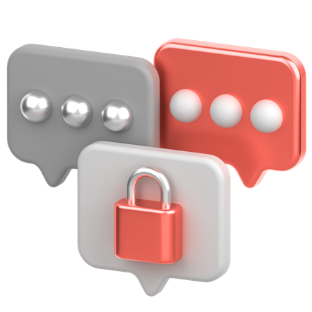 Secure Messages  3D Icon