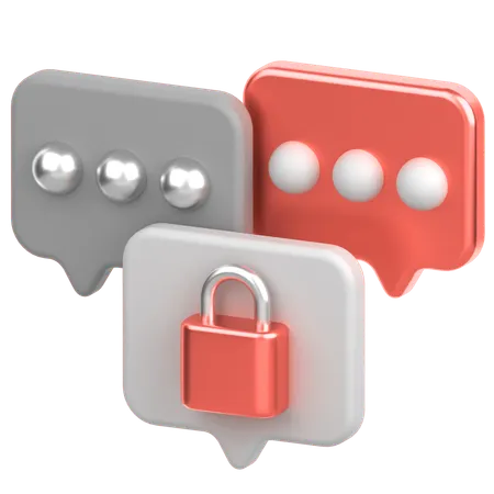 Secure Messages  3D Icon