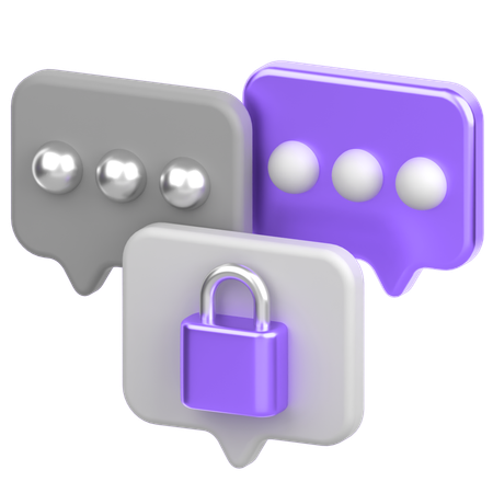 Secure Messages  3D Icon