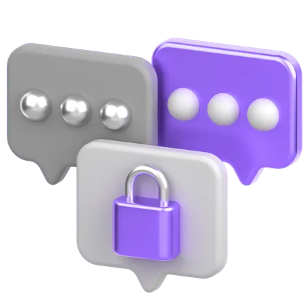 Secure Messages  3D Icon