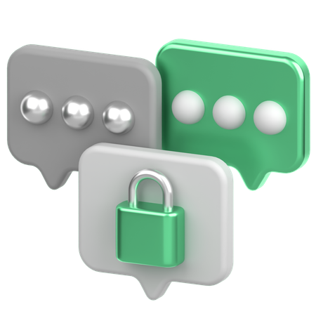 Secure Messages  3D Icon