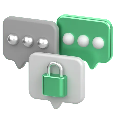 Secure Messages  3D Icon