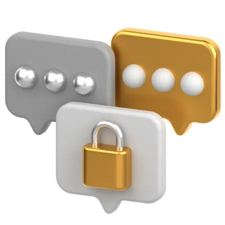 Secure Messages  3D Icon