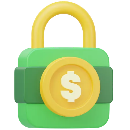 Secure Money 3 D Illustration 3D Icon
