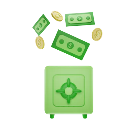 Secure Money  3D Icon