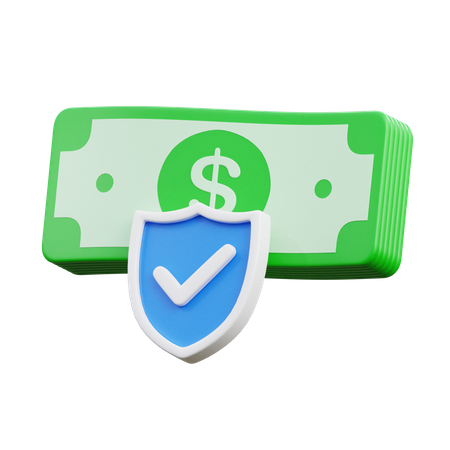 Secure Money  3D Icon