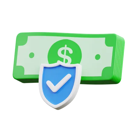 Secure Money  3D Icon