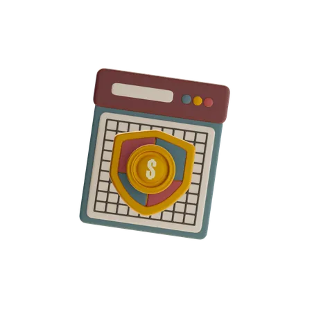 Secure Money  3D Icon