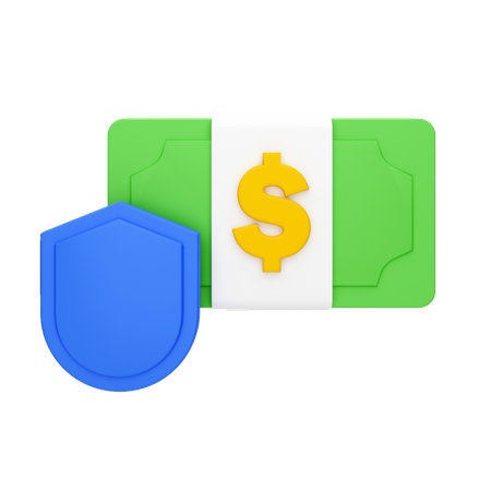 Secure Money  3D Illustration