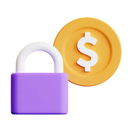 Secure Money  3D Illustration