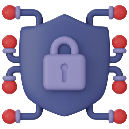 Secure Network  3D Icon