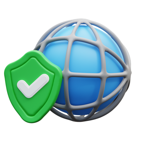 Secure Network  3D Icon