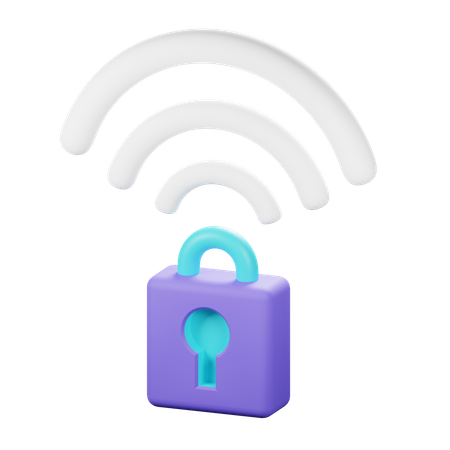 Secure Network  3D Icon