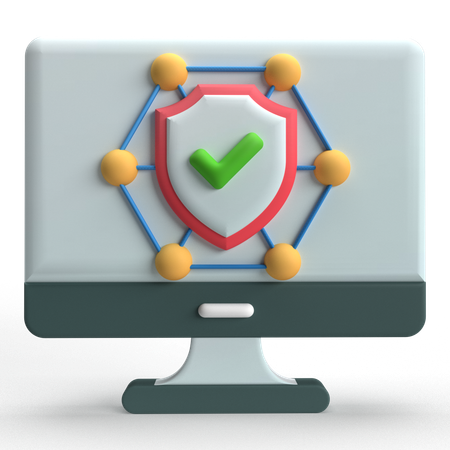 Secure Network  3D Icon