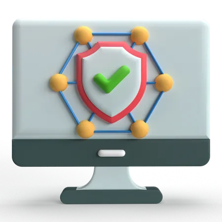 Secure Network  3D Icon