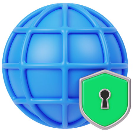 Secure Network  3D Icon