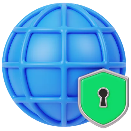 Secure Network  3D Icon