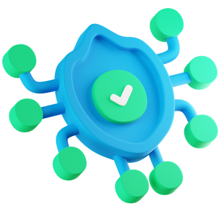 Secure Network  3D Icon