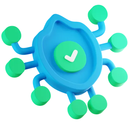 Secure Network  3D Icon