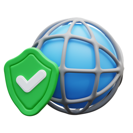 Secure Network  3D Icon