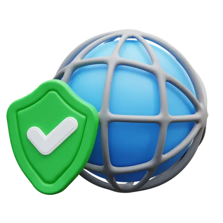 Secure Network  3D Icon