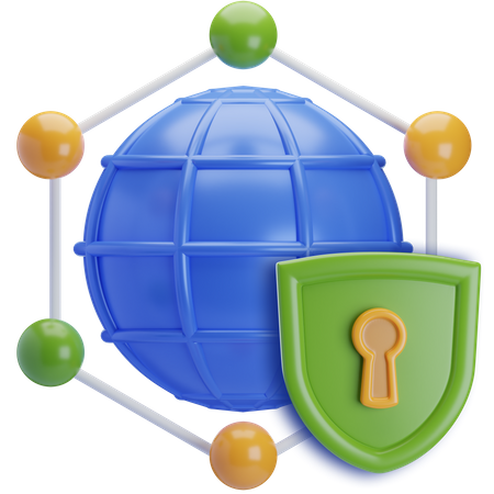 Secure network  3D Icon