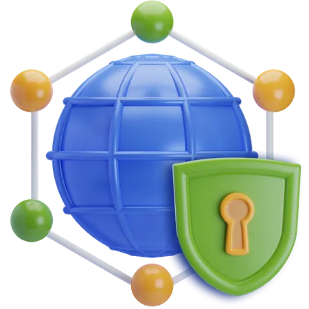 Secure network 3D Icon