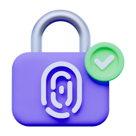 Secure Padlock  3D Icon