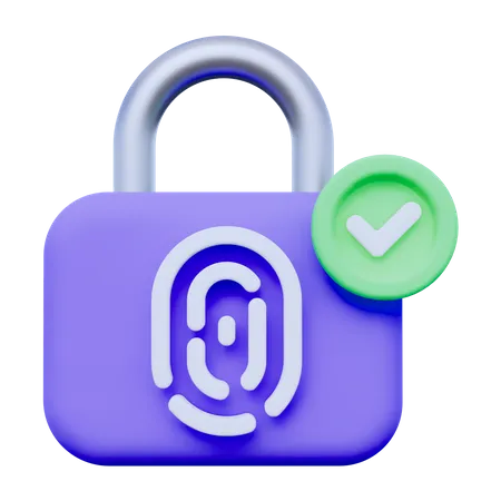 Secure Padlock  3D Icon