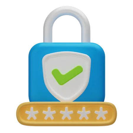 Secure Password  3D Icon