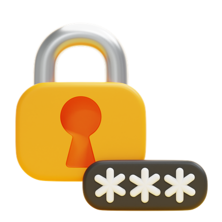 SECURE PASSWORD  3D Icon