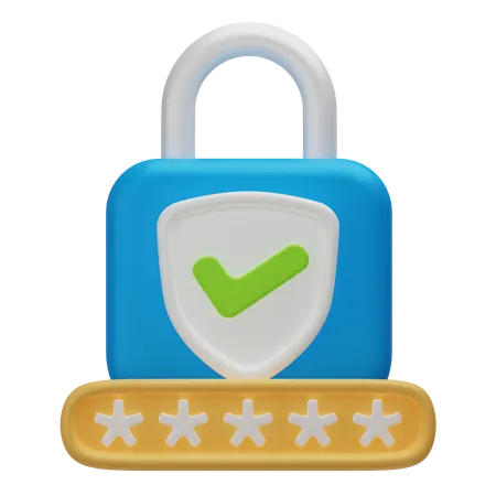 Secure Password 3 D Password 3D Icon